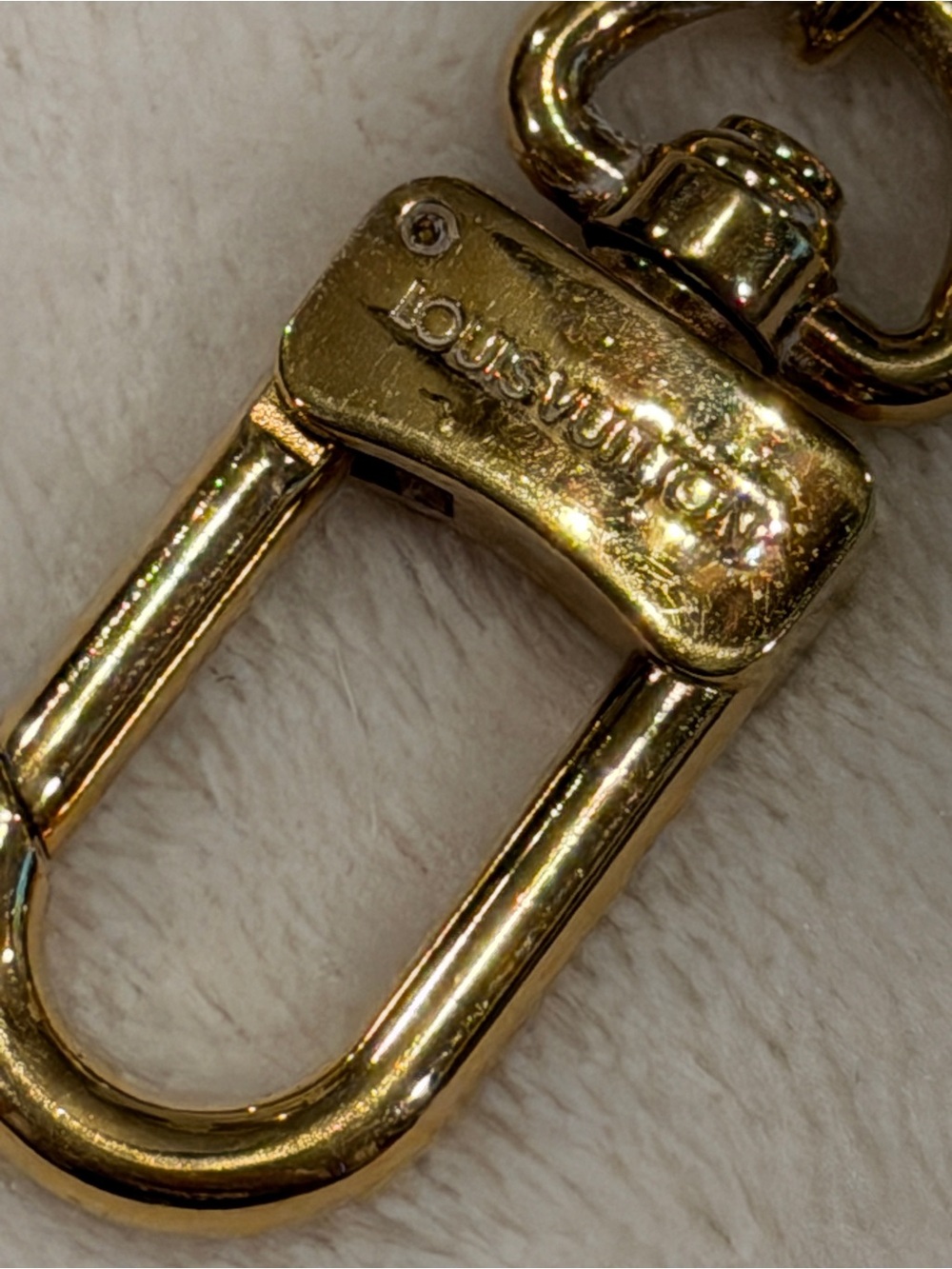 Authentic Louis Vuitton Anneau Cles Key Ring Bag Charm Purse Extender M62694
